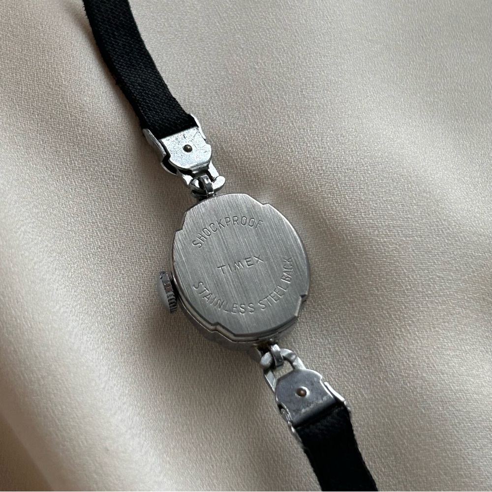 Timex Silver-tone Women's Watch with Black Strap - Picture 4 of 5